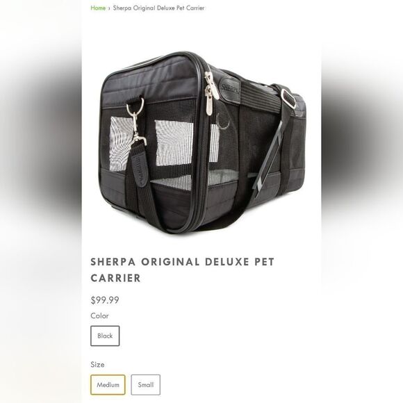 NWT - Sherpa Original Deluxe Pet Carrier - Medium - Picture 16 of 16